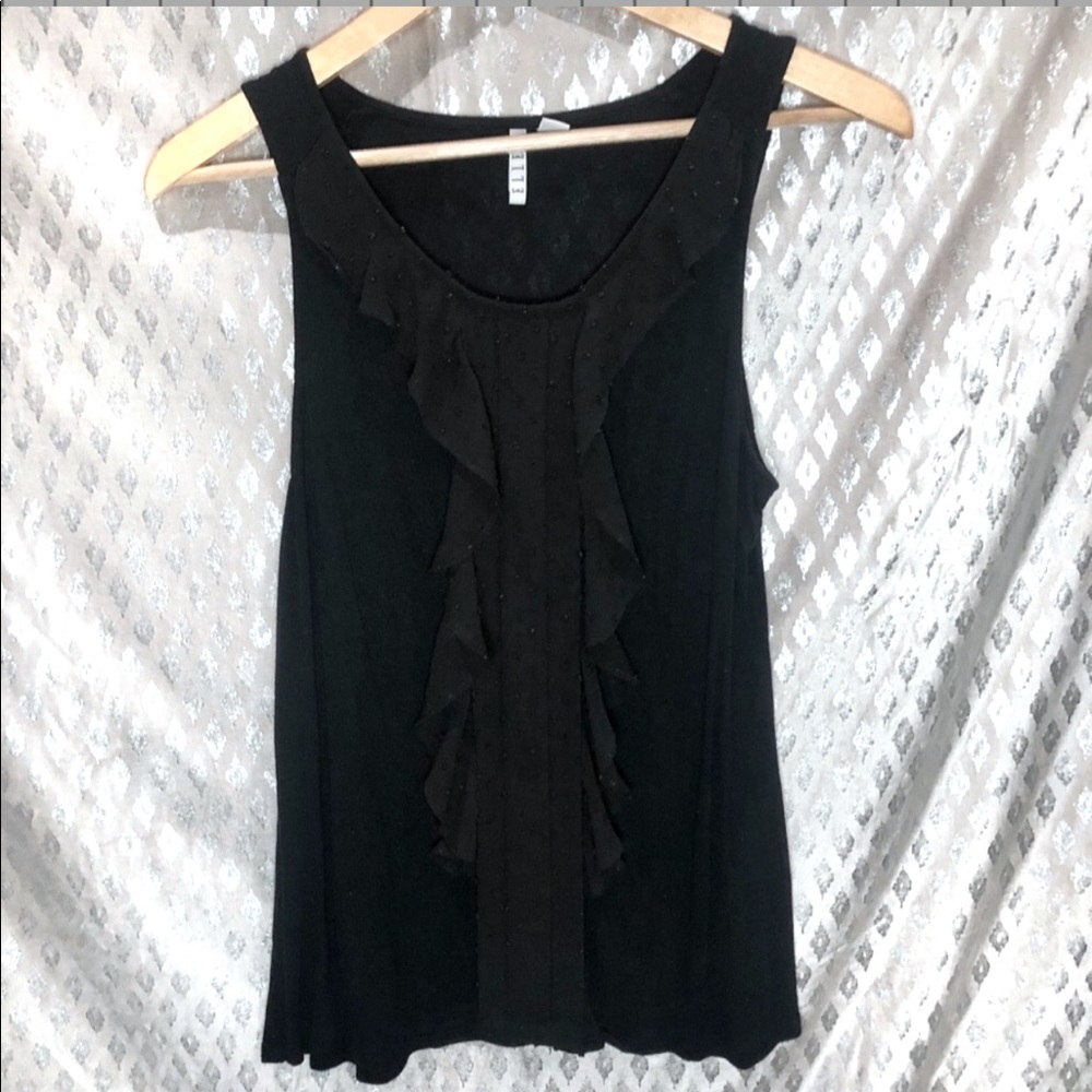 Elle Black Ruffle Top